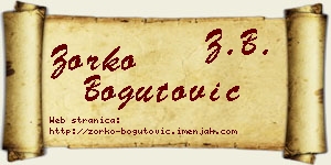 Zorko Bogutović vizit kartica